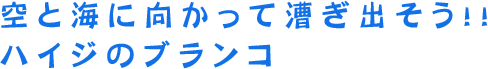 空と海に向かって漕ぎ出そう！！ハイジのブランコ